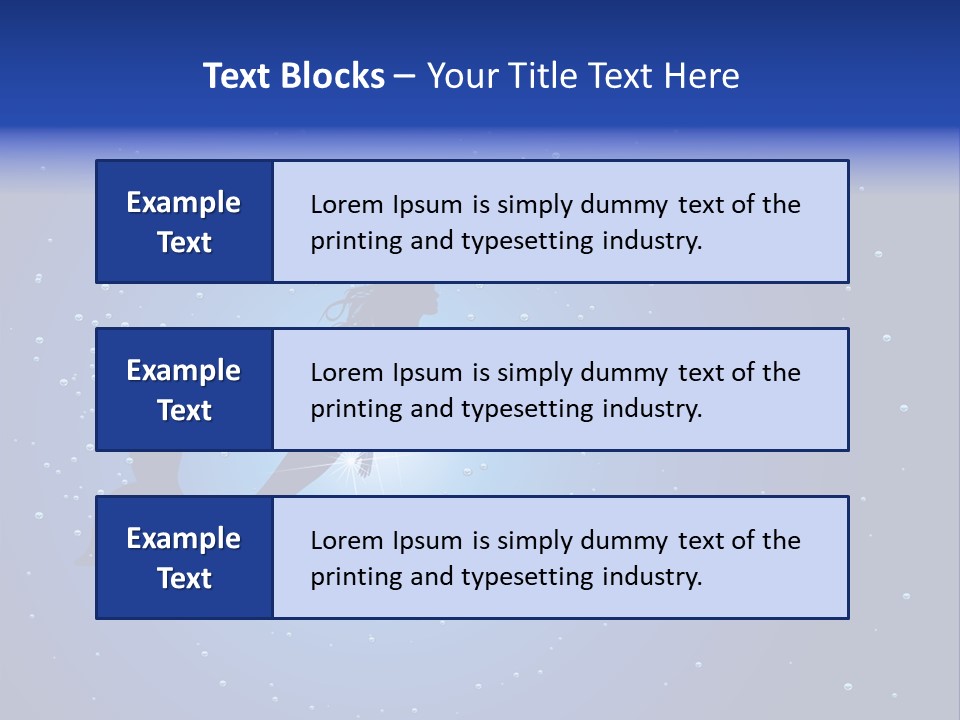 A Blue Background With A Silhouette Of A Mermaid PowerPoint Template