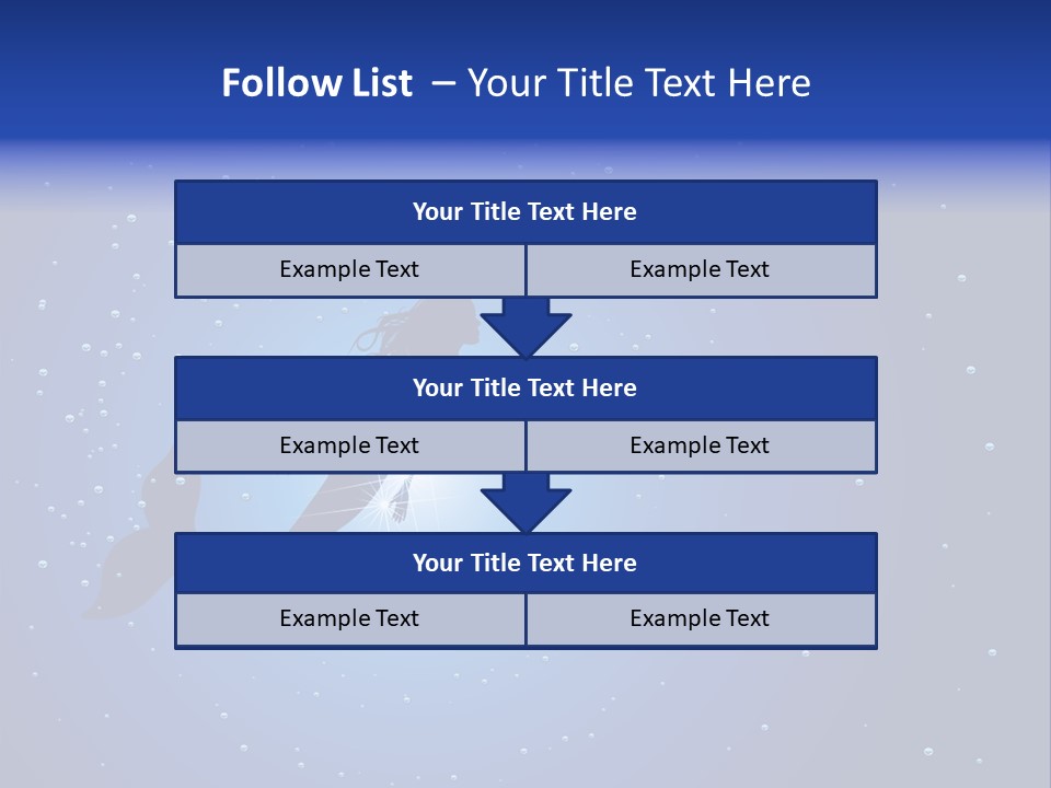 A Blue Background With A Silhouette Of A Mermaid PowerPoint Template