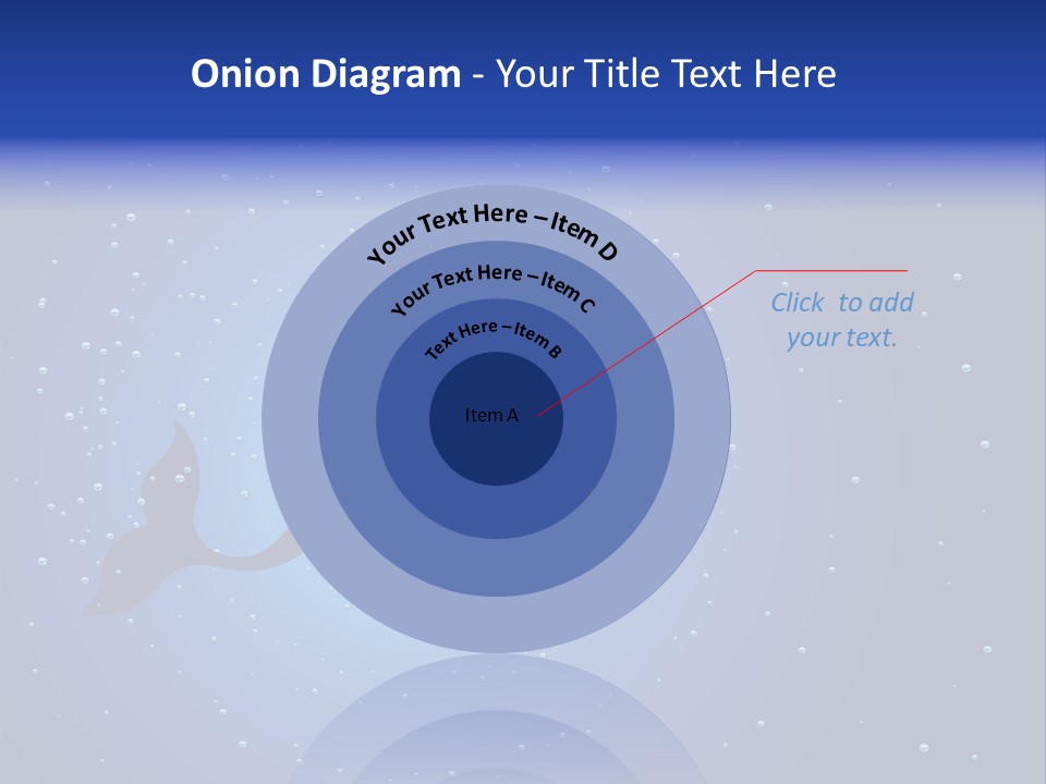 A Blue Background With A Silhouette Of A Mermaid PowerPoint Template