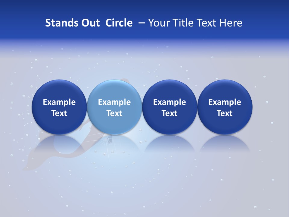 A Blue Background With A Silhouette Of A Mermaid PowerPoint Template