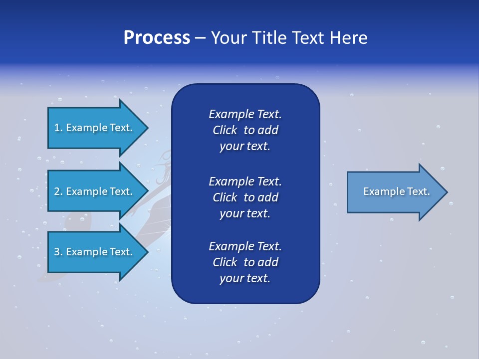 A Blue Background With A Silhouette Of A Mermaid PowerPoint Template