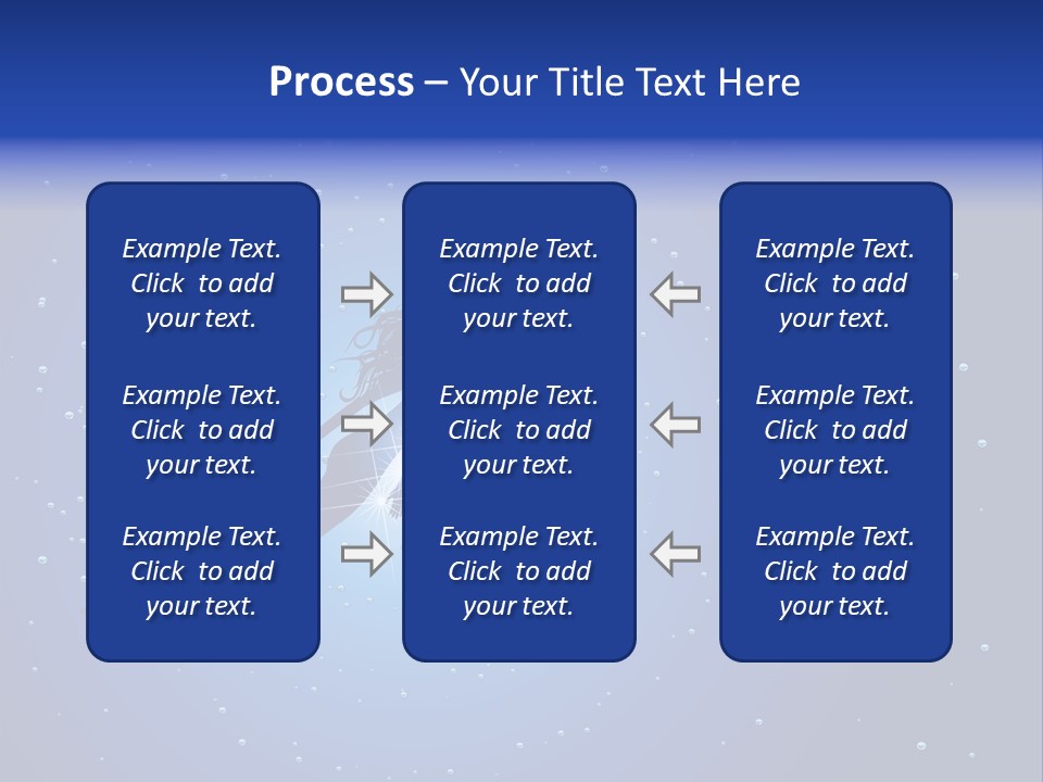 A Blue Background With A Silhouette Of A Mermaid PowerPoint Template