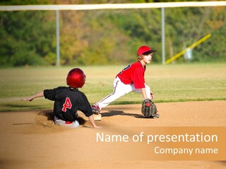 Child Boy Catch PowerPoint Template