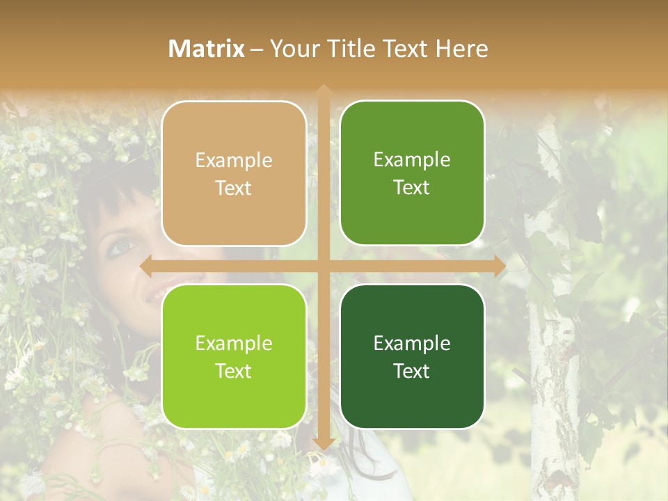 Joy Brunette Posing PowerPoint Template