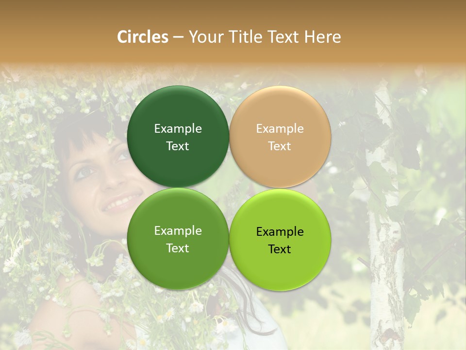 Joy Brunette Posing PowerPoint Template