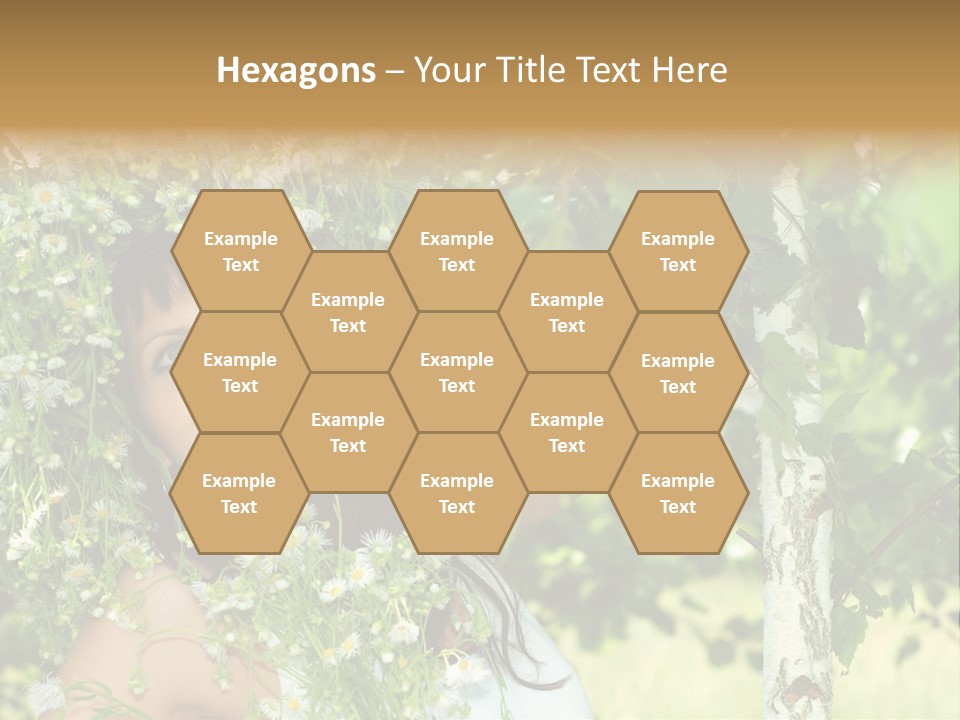 Joy Brunette Posing PowerPoint Template