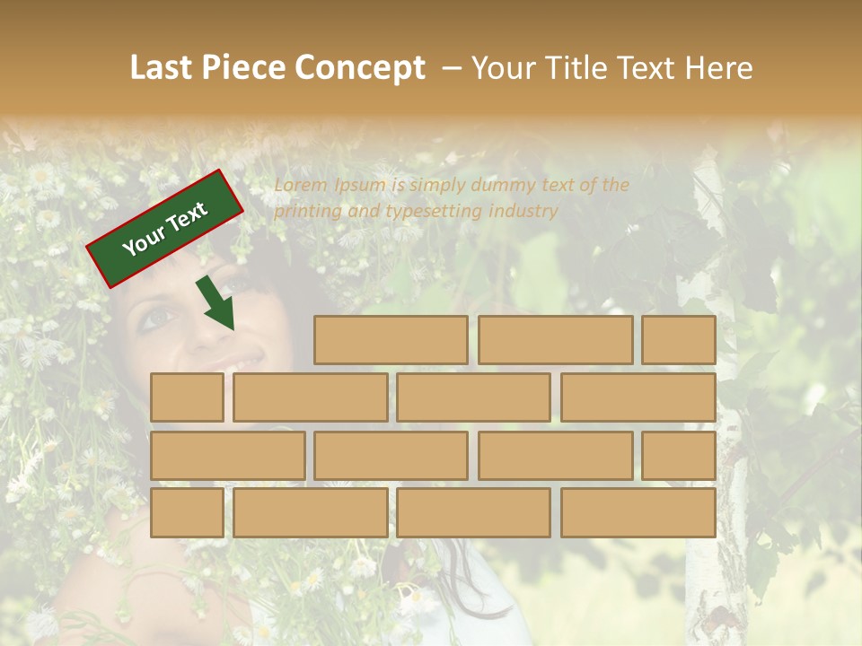 Joy Brunette Posing PowerPoint Template