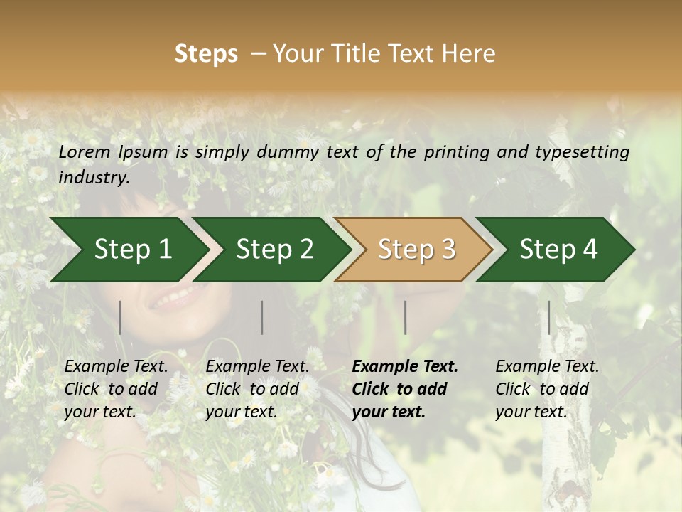 Joy Brunette Posing PowerPoint Template