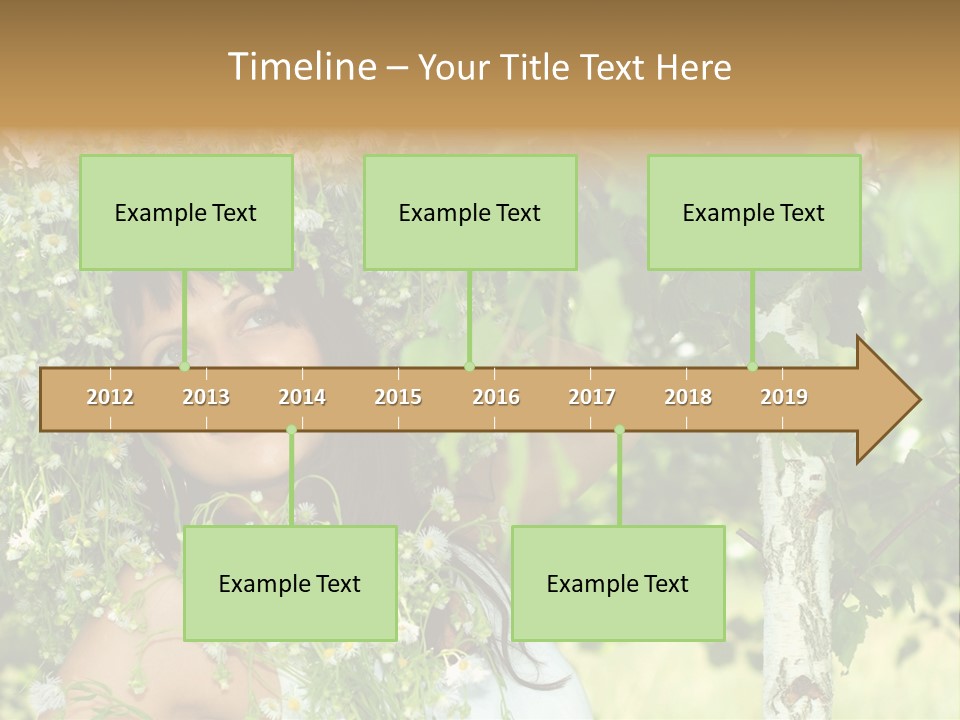 Joy Brunette Posing PowerPoint Template