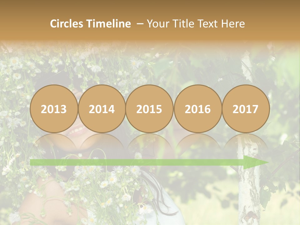 Joy Brunette Posing PowerPoint Template