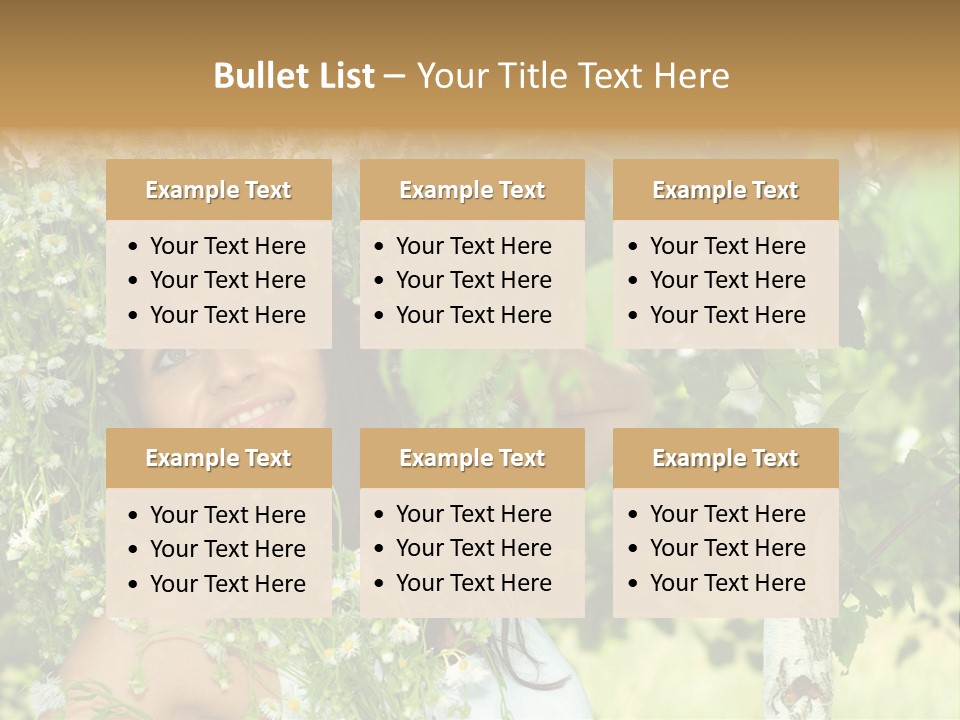 Joy Brunette Posing PowerPoint Template