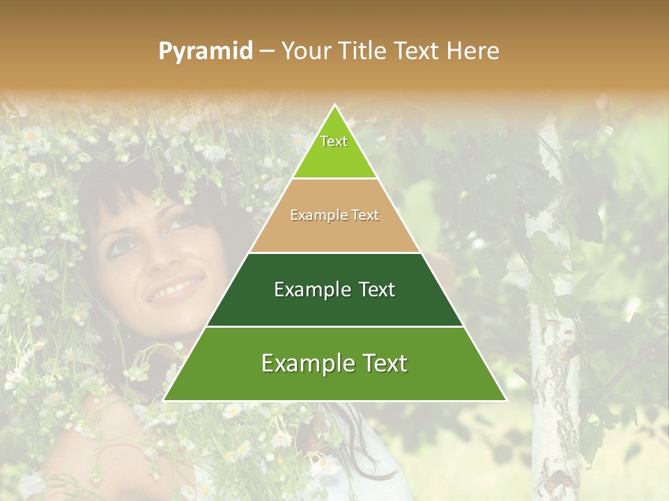 Joy Brunette Posing PowerPoint Template