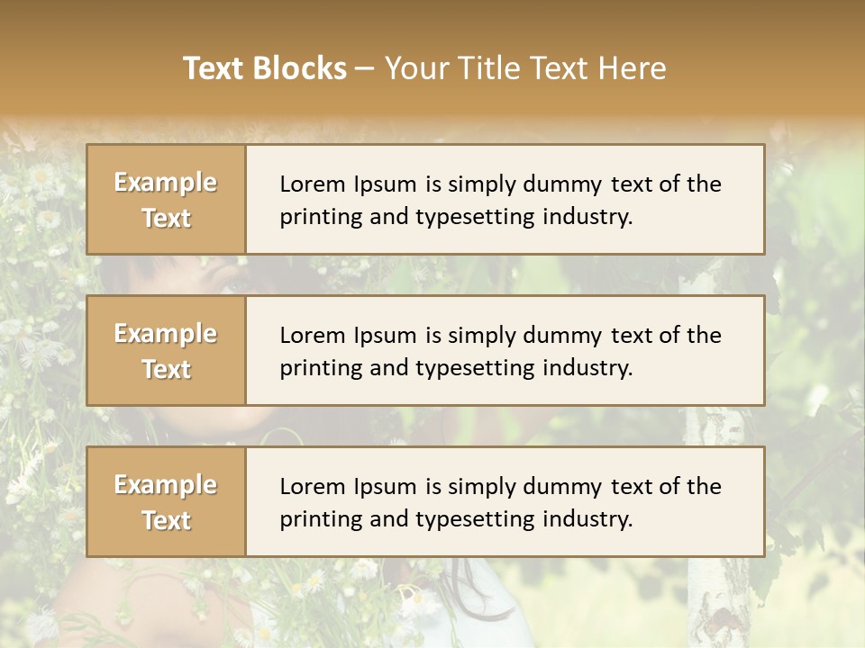 Joy Brunette Posing PowerPoint Template