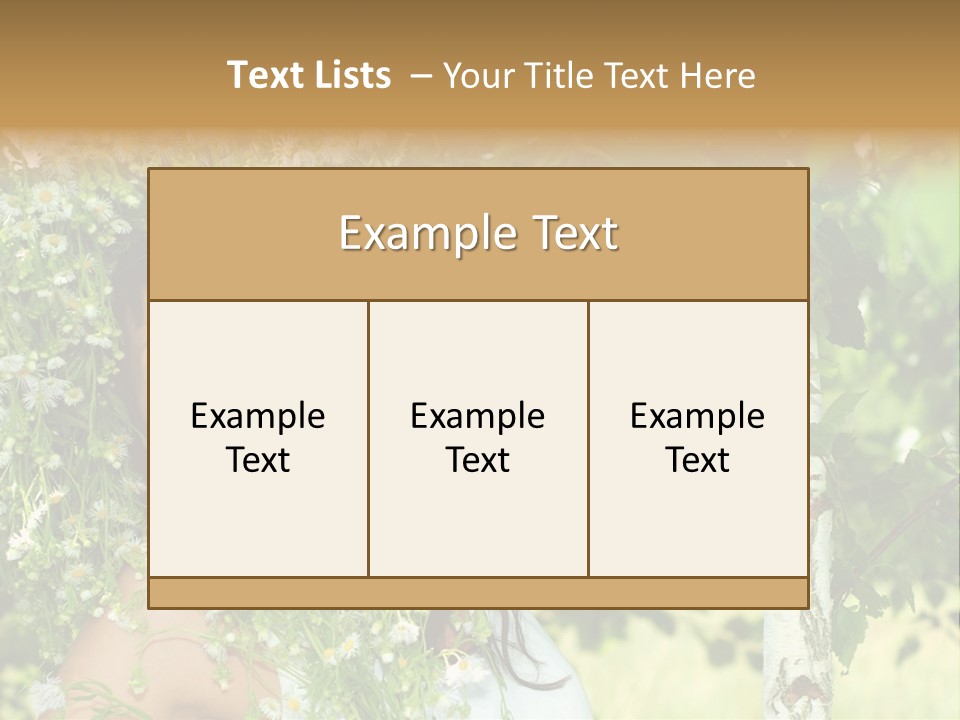 Joy Brunette Posing PowerPoint Template