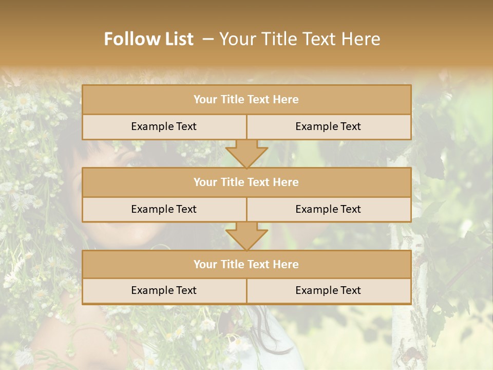 Joy Brunette Posing PowerPoint Template