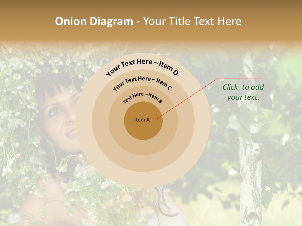 Joy Brunette Posing PowerPoint Template