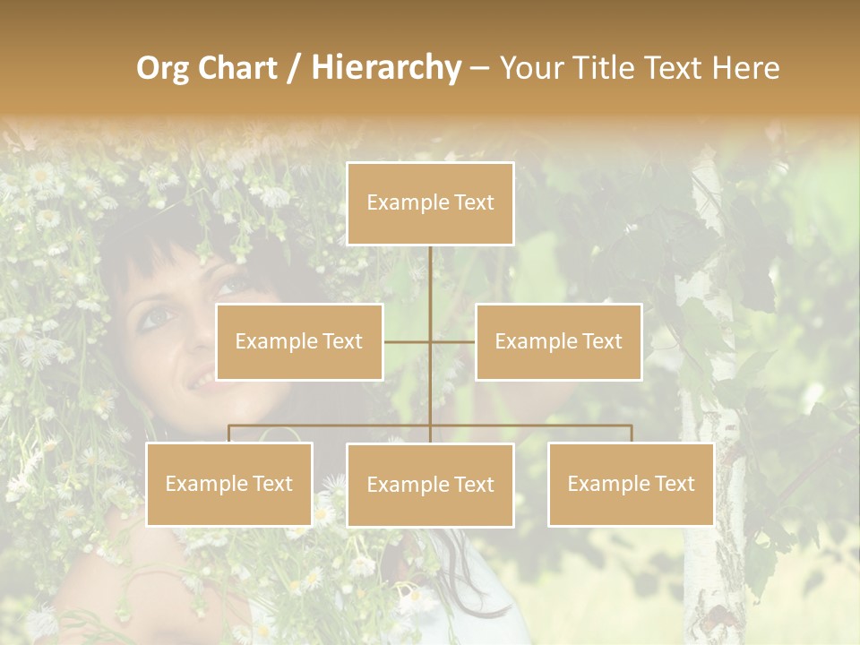 Joy Brunette Posing PowerPoint Template