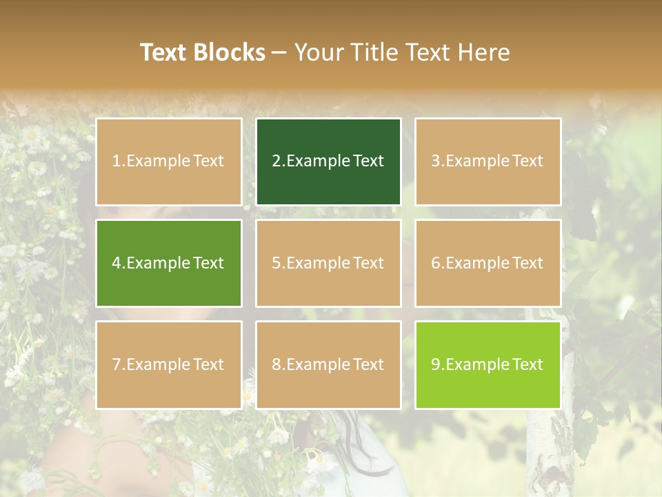 Joy Brunette Posing PowerPoint Template