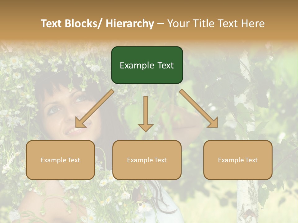 Joy Brunette Posing PowerPoint Template