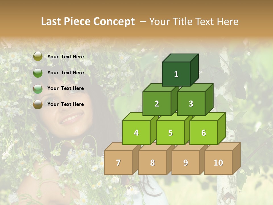 Joy Brunette Posing PowerPoint Template