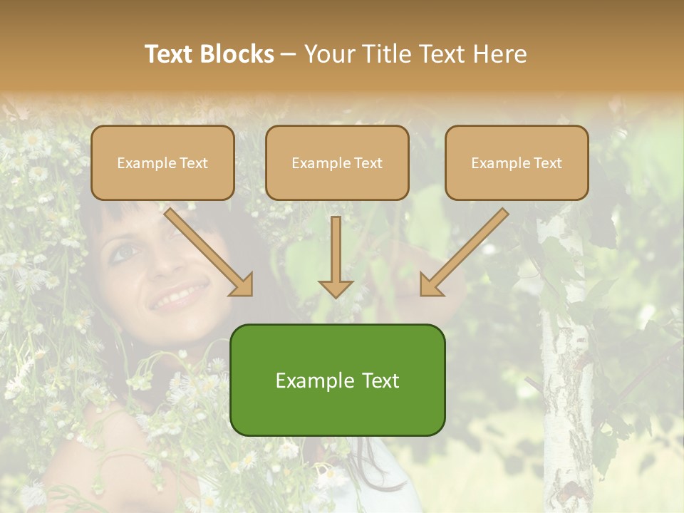 Joy Brunette Posing PowerPoint Template