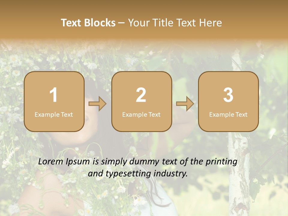 Joy Brunette Posing PowerPoint Template