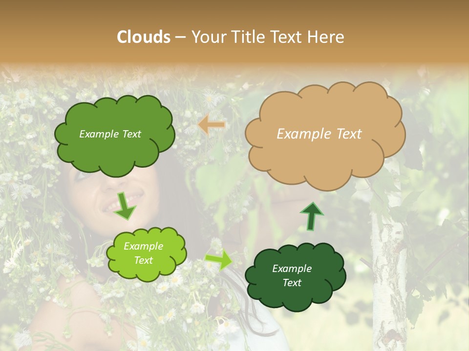 Joy Brunette Posing PowerPoint Template