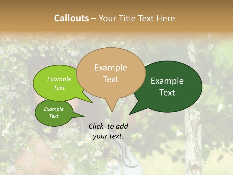 Joy Brunette Posing PowerPoint Template