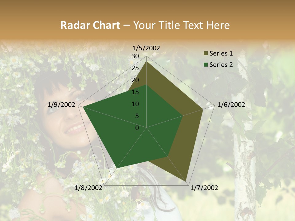 Joy Brunette Posing PowerPoint Template