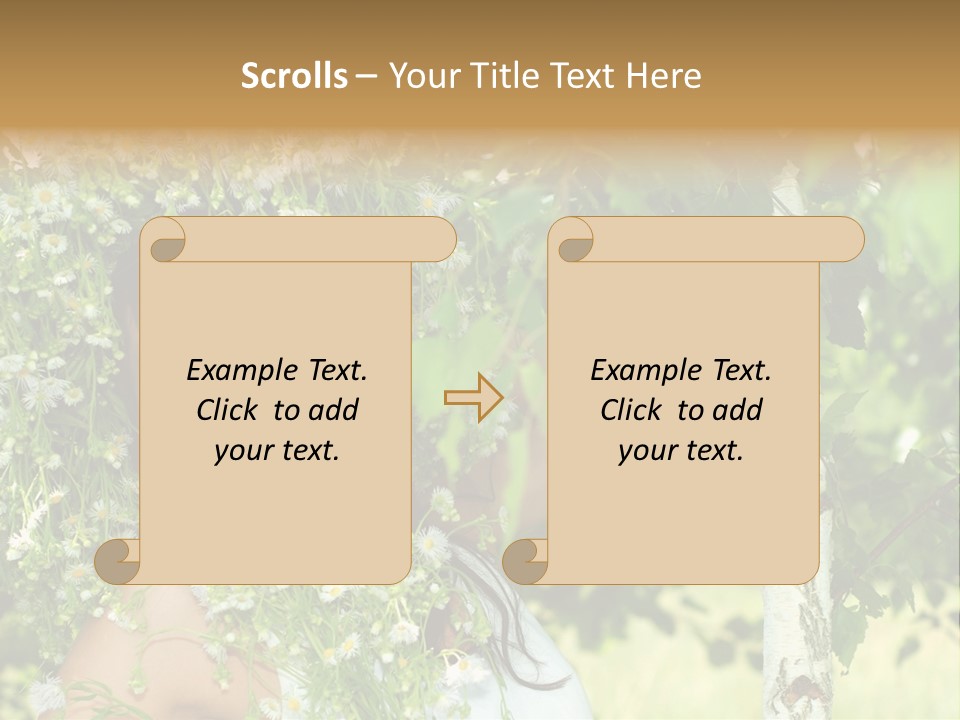 Joy Brunette Posing PowerPoint Template