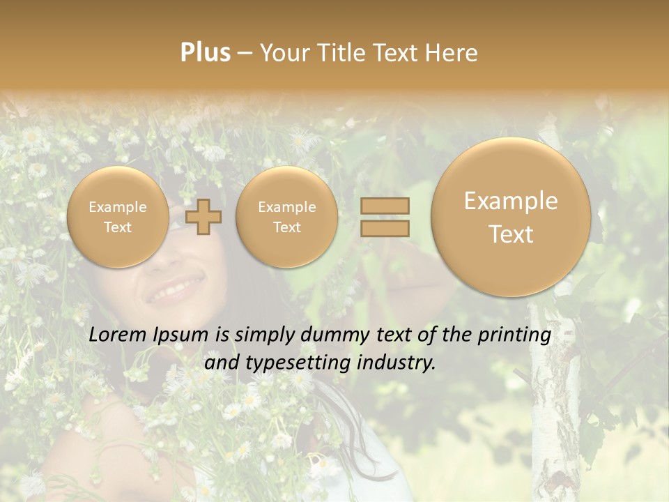 Joy Brunette Posing PowerPoint Template