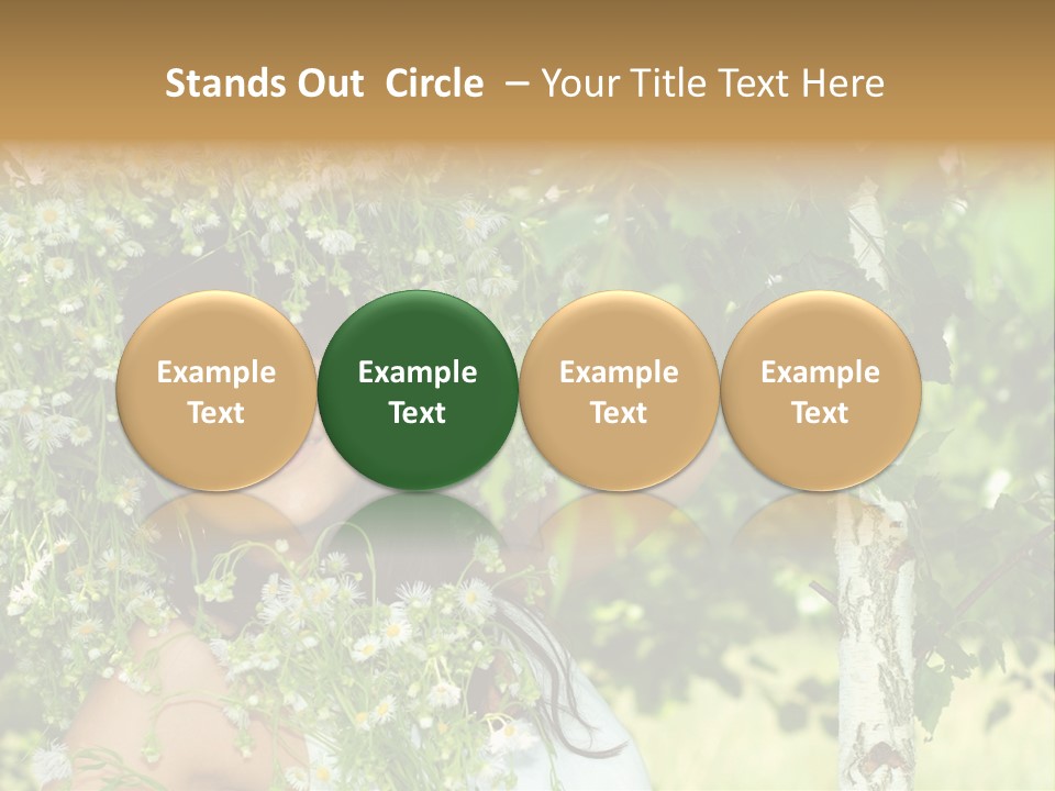 Joy Brunette Posing PowerPoint Template