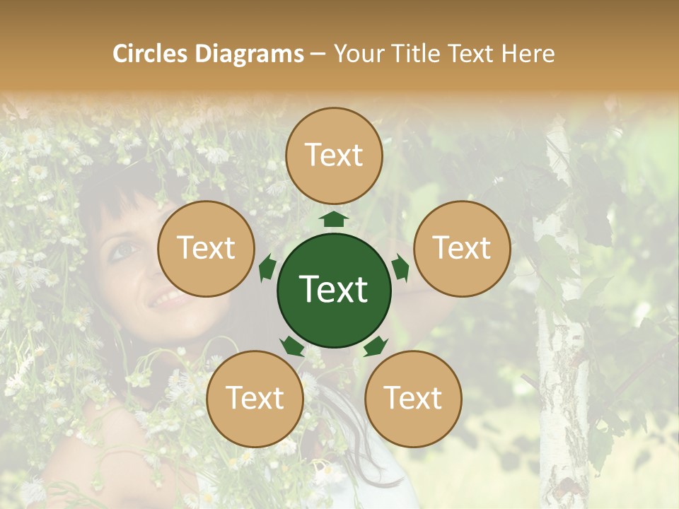 Joy Brunette Posing PowerPoint Template