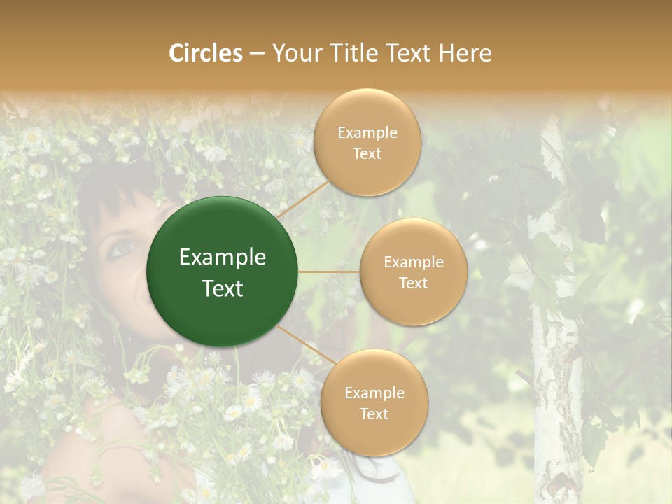 Joy Brunette Posing PowerPoint Template