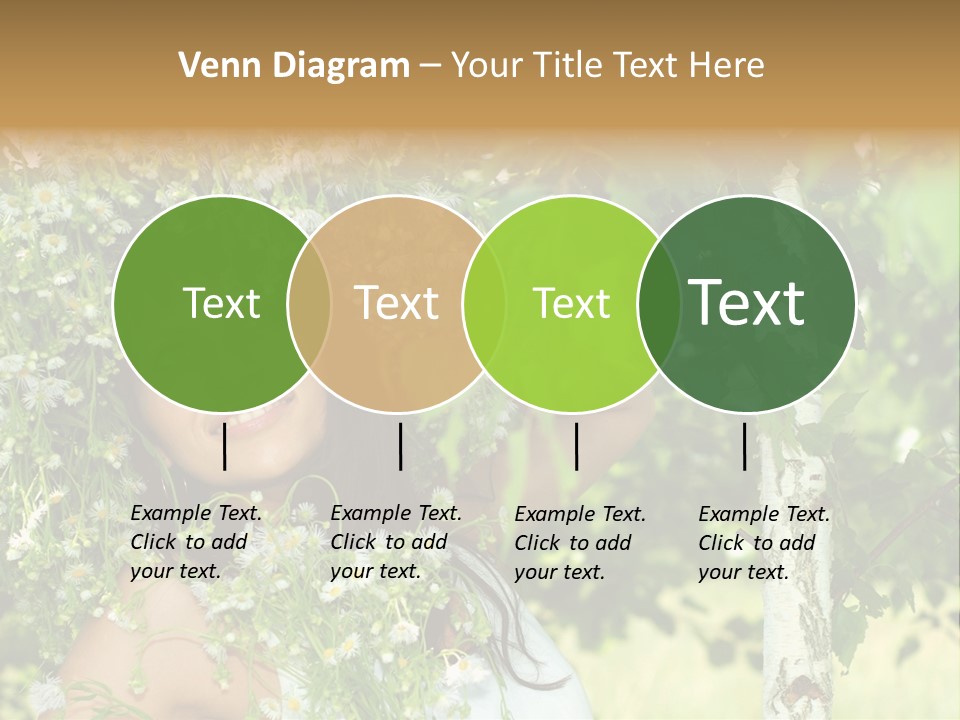 Joy Brunette Posing PowerPoint Template