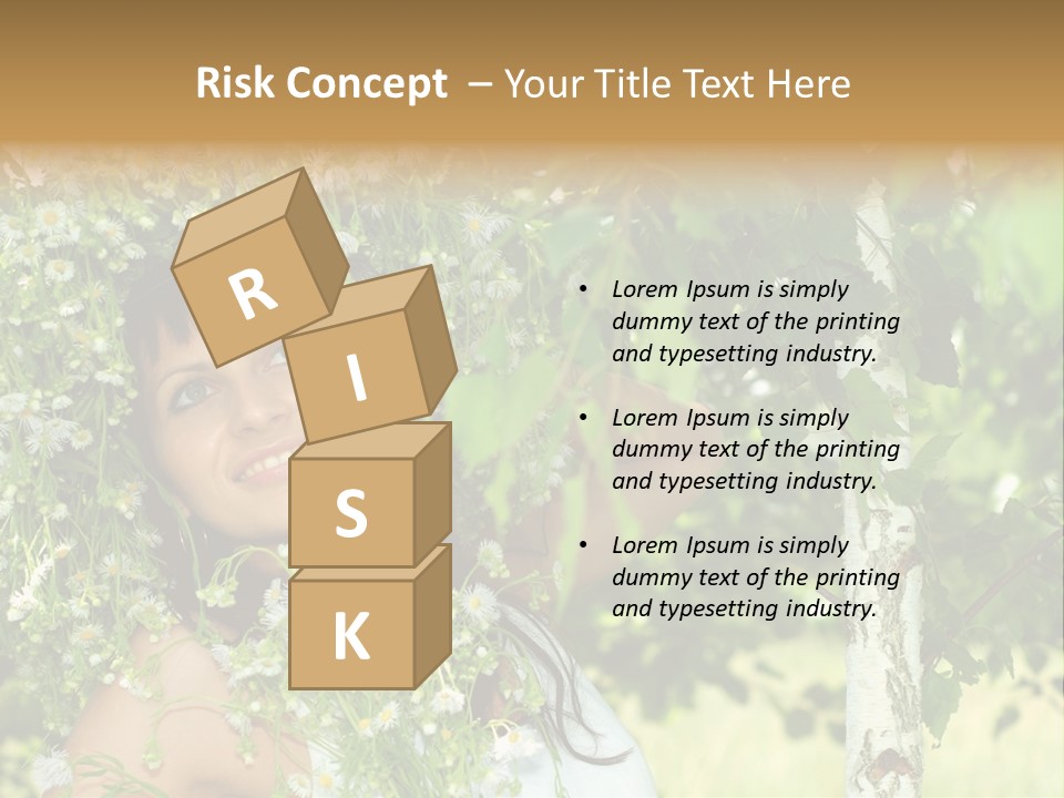 Joy Brunette Posing PowerPoint Template