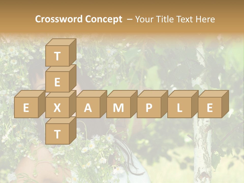 Joy Brunette Posing PowerPoint Template