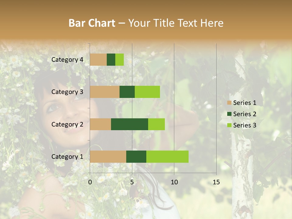 Joy Brunette Posing PowerPoint Template