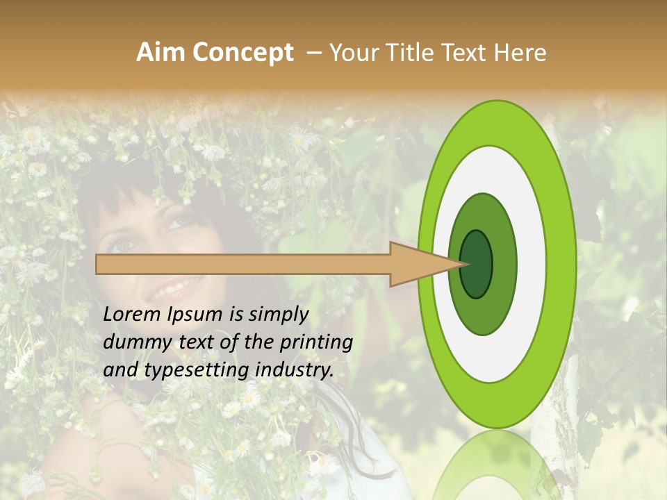 Joy Brunette Posing PowerPoint Template