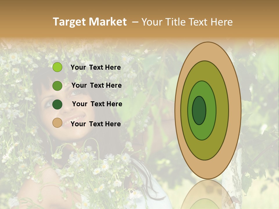 Joy Brunette Posing PowerPoint Template