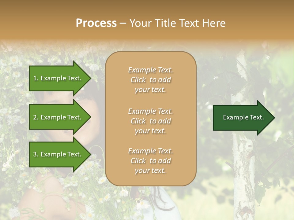 Joy Brunette Posing PowerPoint Template