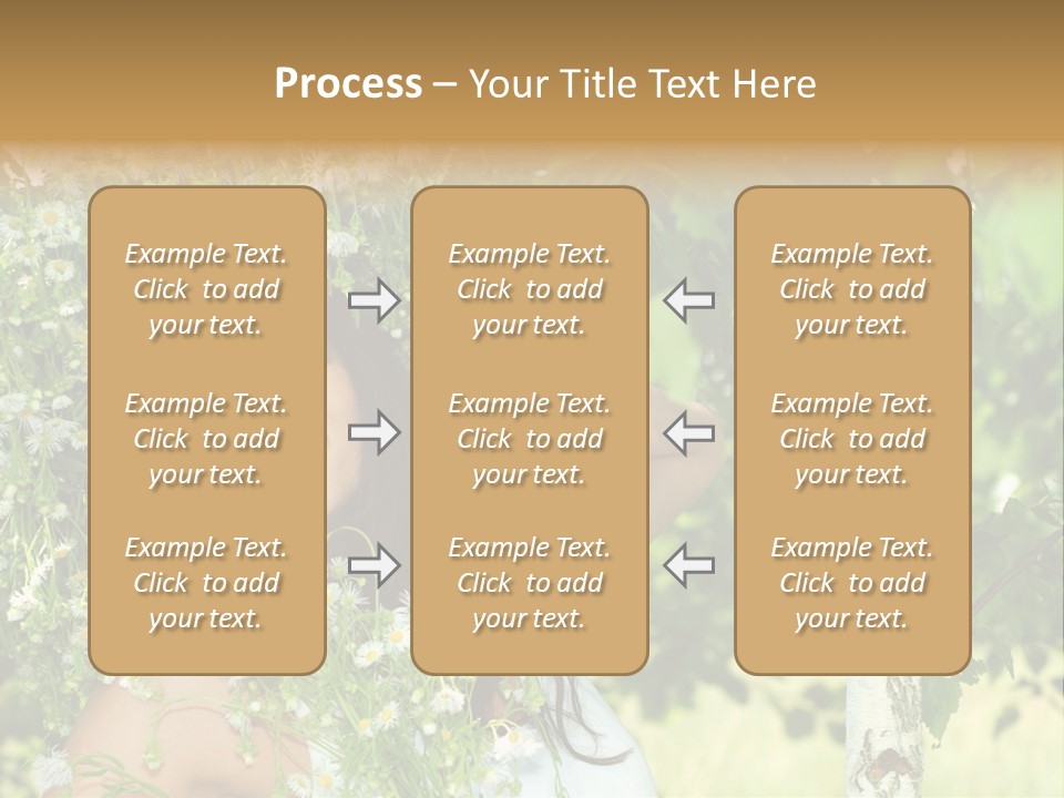 Joy Brunette Posing PowerPoint Template