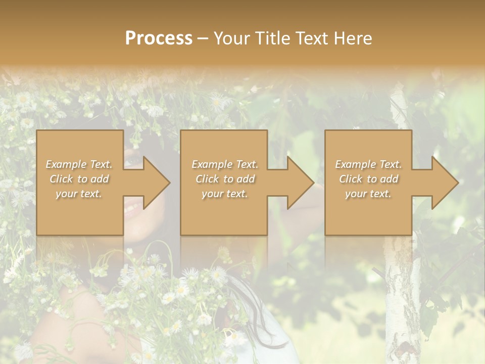 Joy Brunette Posing PowerPoint Template