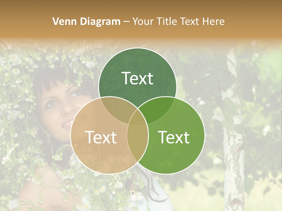 Joy Brunette Posing PowerPoint Template