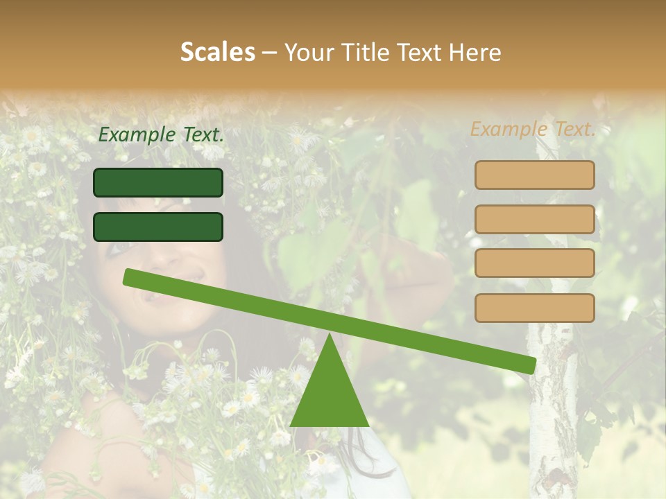 Joy Brunette Posing PowerPoint Template