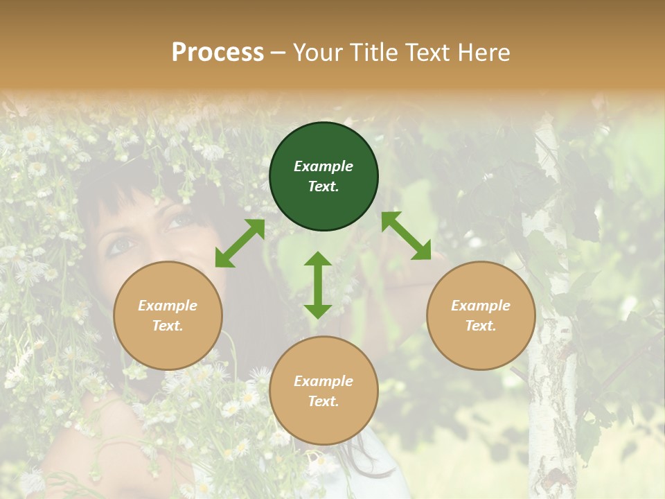 Joy Brunette Posing PowerPoint Template