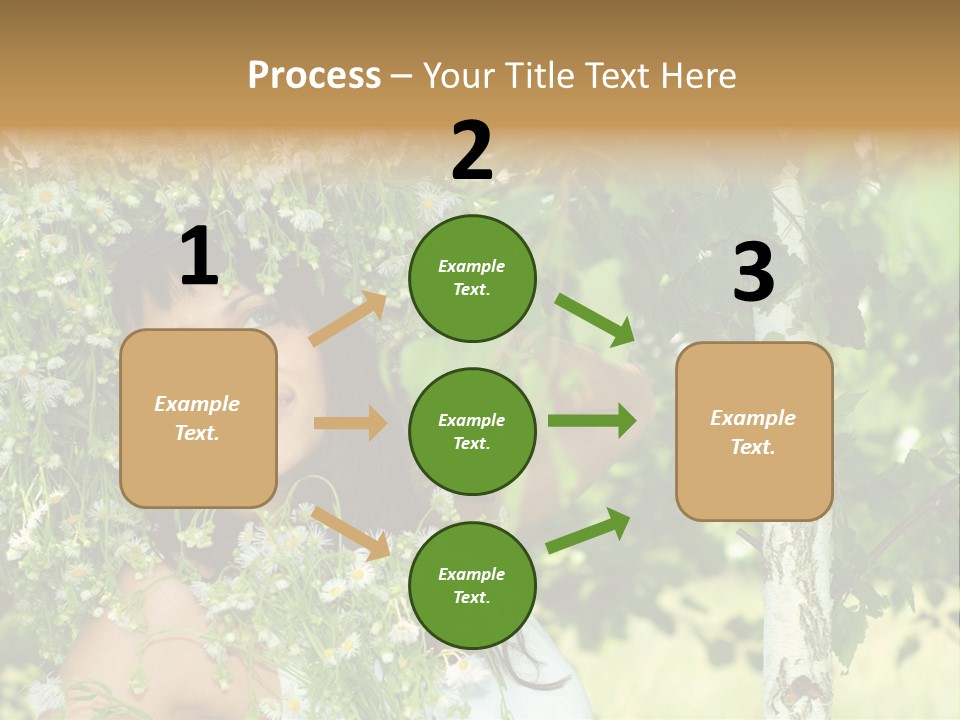 Joy Brunette Posing PowerPoint Template