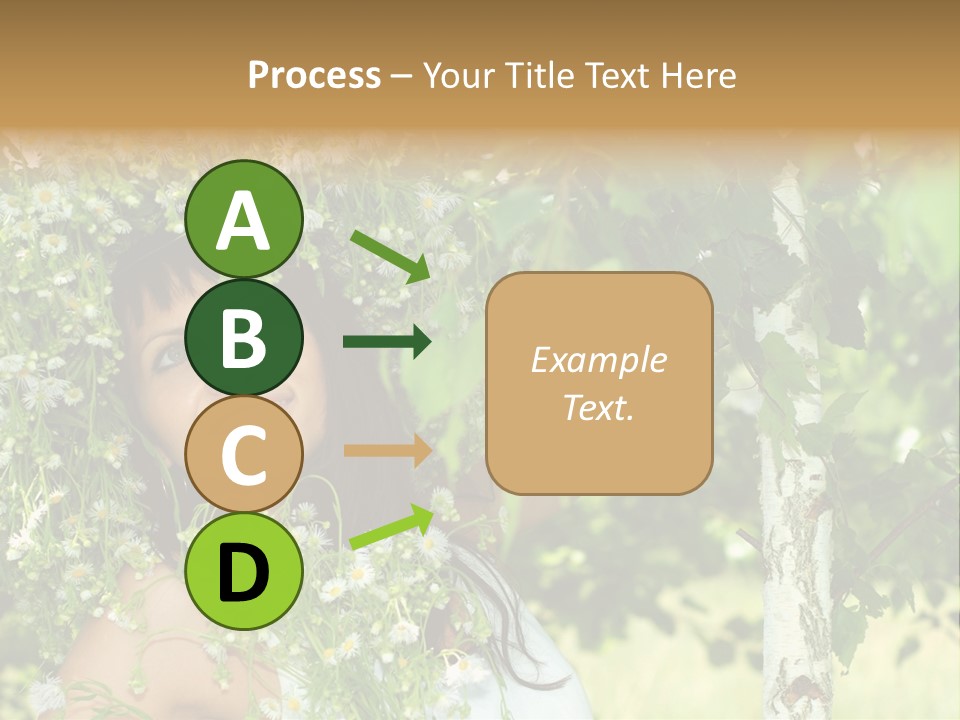 Joy Brunette Posing PowerPoint Template