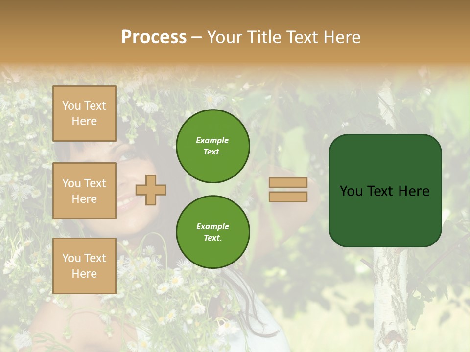 Joy Brunette Posing PowerPoint Template