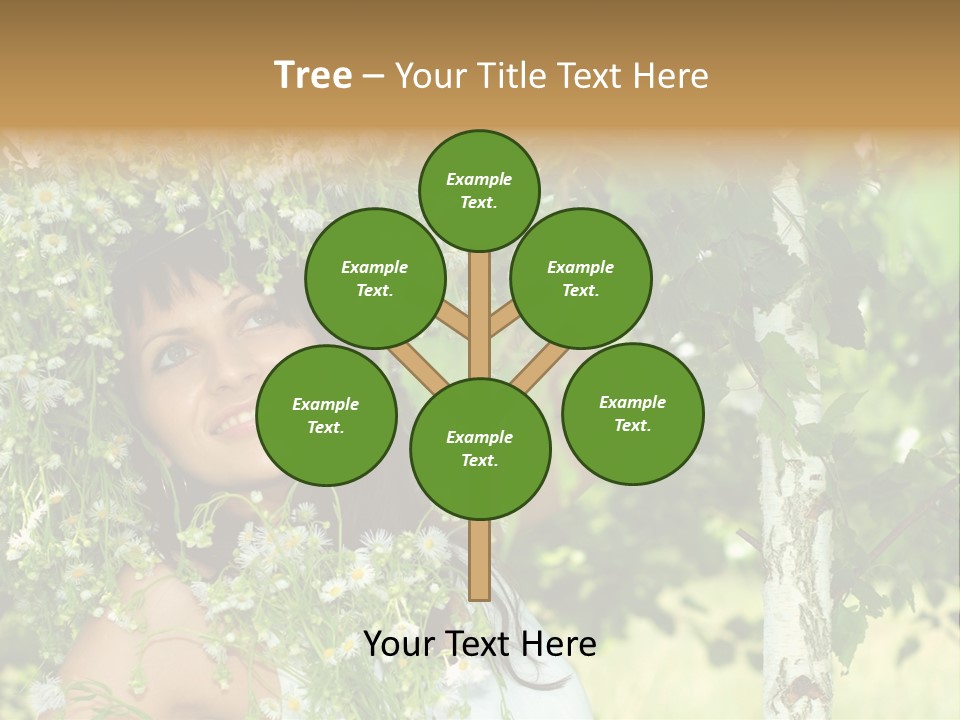 Joy Brunette Posing PowerPoint Template